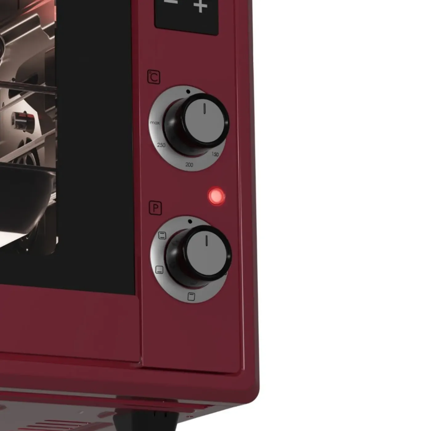 Wiggo - Vrijstaande Mini Oven - Wmo-e657(r) - Rood - 65 Liter
