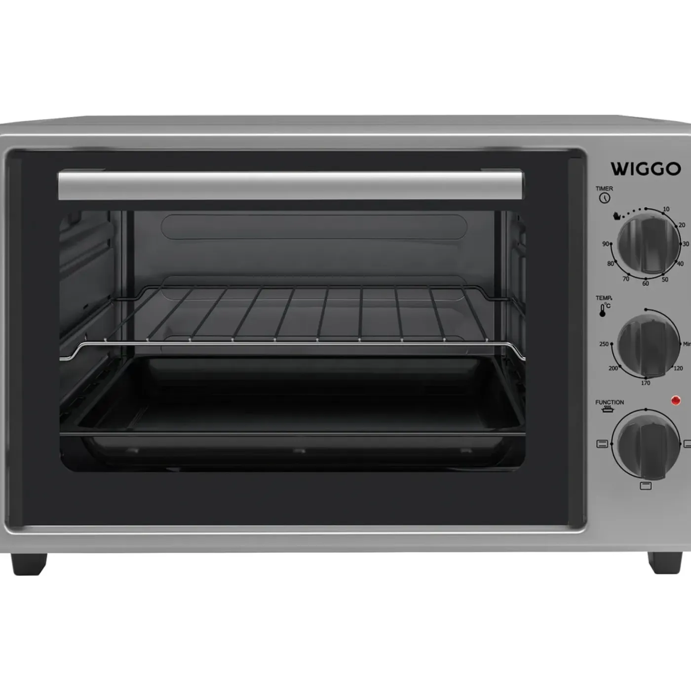 Wiggo - Vrijstaande Mini Oven - Wmo-e353(x) - Roestvrijstaal - 35 Liter