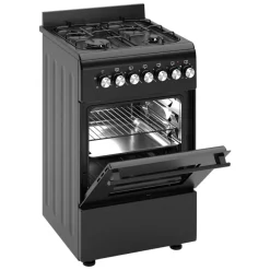 Wiggo Wo‑e505r(bb) Vrijstaande Gasfornuis - 50 Cm - Zwart
