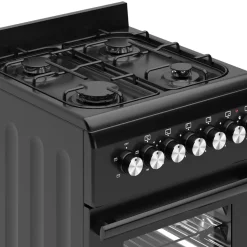 Wiggo Wo‑e505r(bb) Vrijstaande Gasfornuis - 50 Cm - Zwart