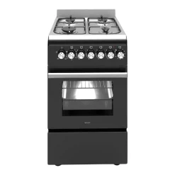 Wiggo Wo‑e505r(bx) Vrijstaande Gasfornuis - 50 Cm - Zwart