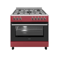 Wiggo Wo‑e905r(rx) Vrijstaande Gasfornuis - 90 Cm - Rood