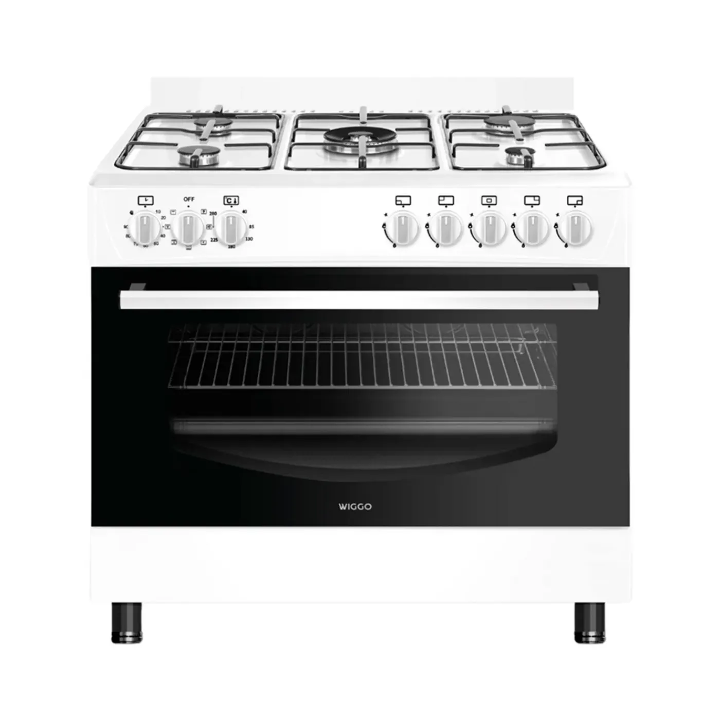 Wiggo Wo‑e905r(ww) Vrijstaande Gasfornuis - 90 Cm - Wit