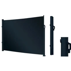 Windscherm oprolbaar antraciet 300x160cm