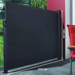 Windscherm oprolbaar antraciet 300x160cm