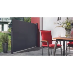 Windscherm oprolbaar antraciet 300x160cm