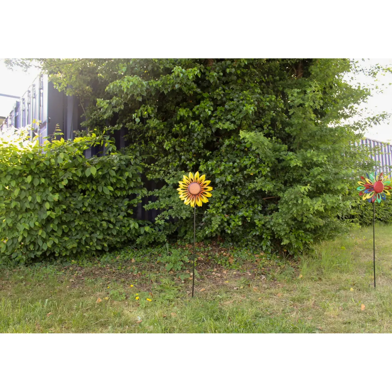 Windspinner - Windmolen - Windijzers - Tuinsteker - Tuinbeeld - Grondpin - Metaal - Zonnebloem