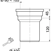 Wirquin rechte wc-aansluiting wit