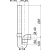 Wirquin sifon voor wasmachine horizontaal