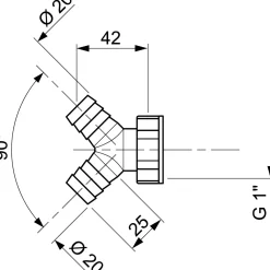 Wirquin wasmachine-aansluiting T-stuk
