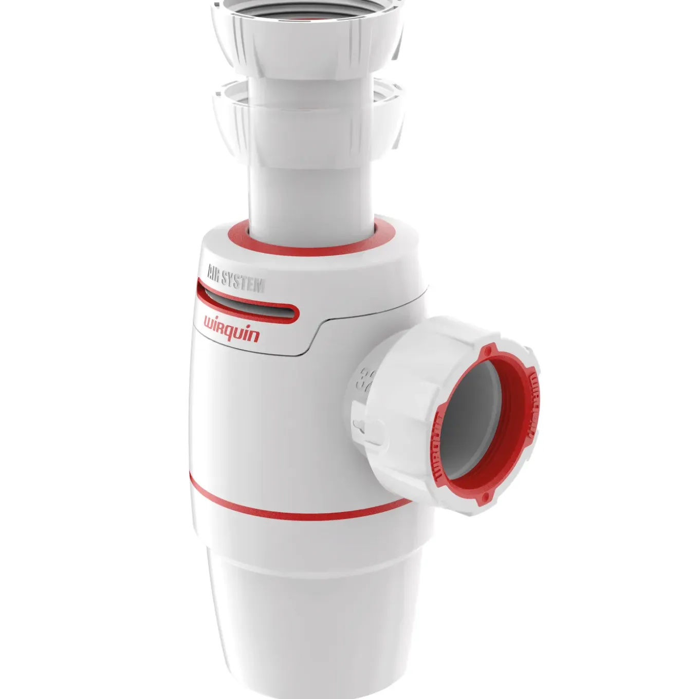 Wirquin wastafelsifon Neo Air Ø32mm wit/rood