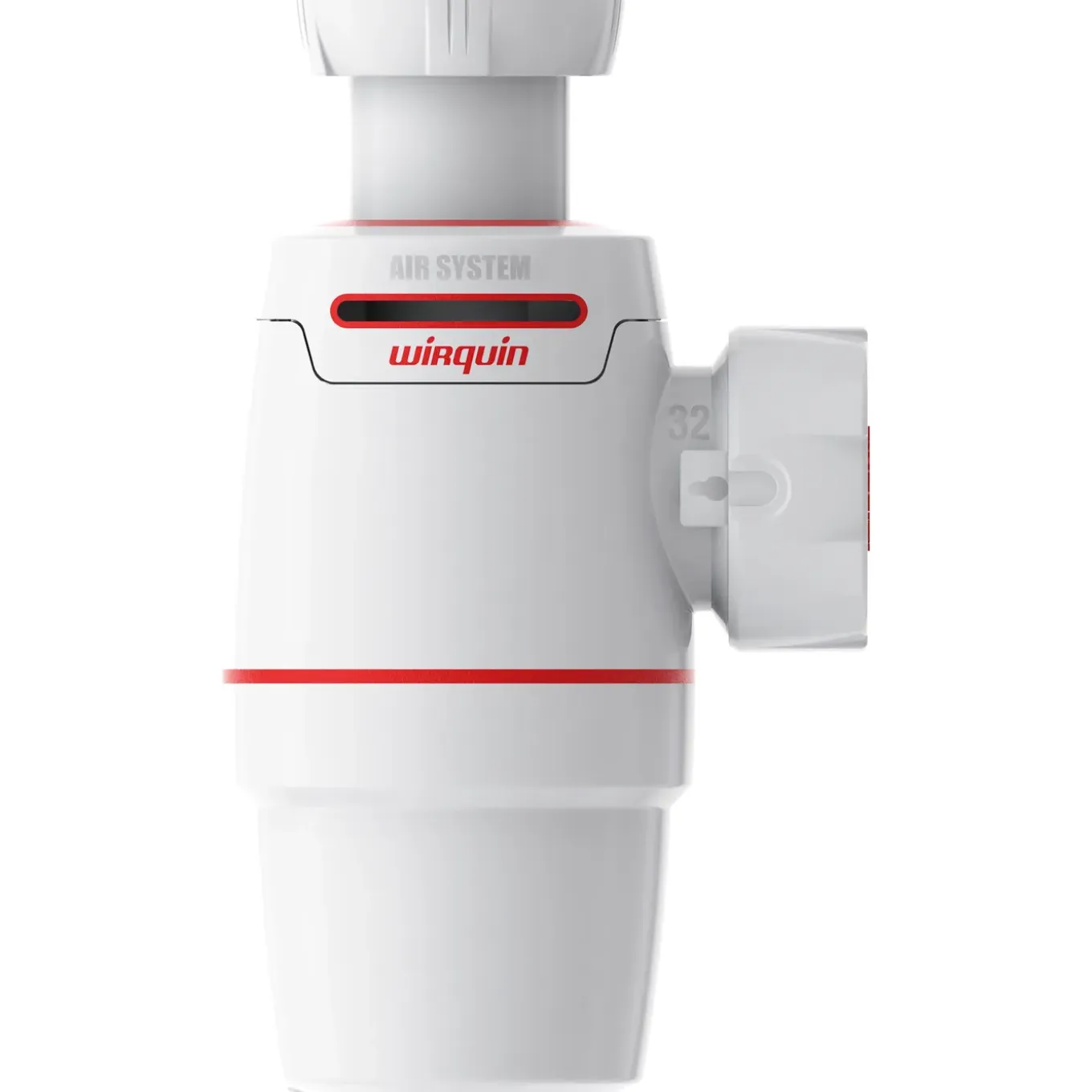 Wirquin wastafelsifon Neo Air Ø32mm wit/rood