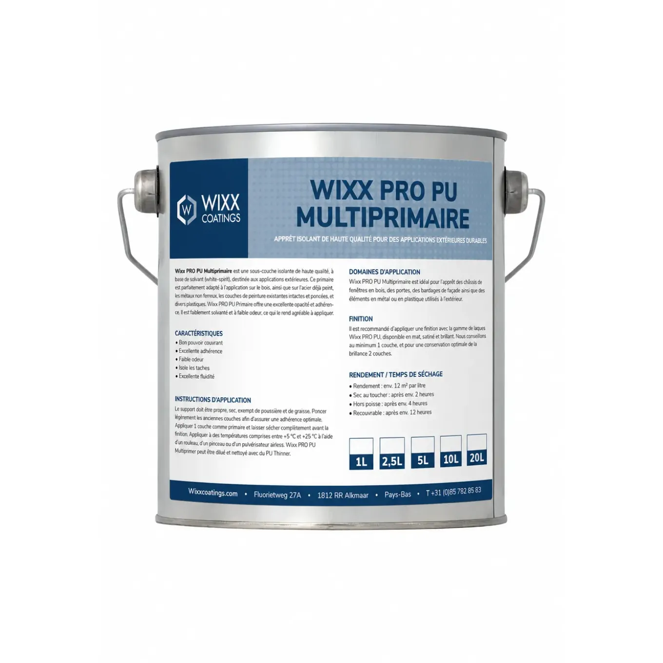 Wixx Pro Pu Multiprimer - Ral 9005 - Gitzwart - 20l