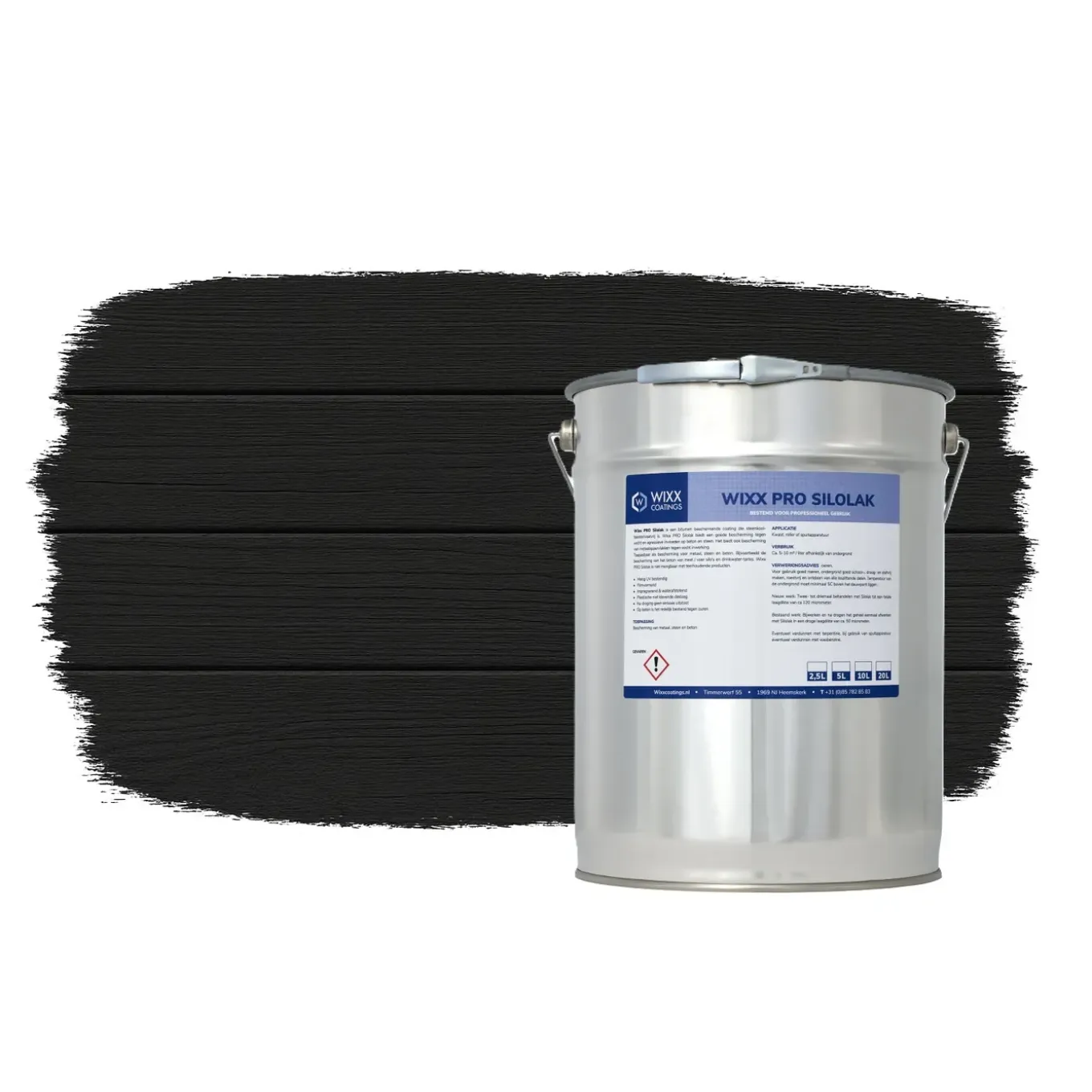 Wixx Pro Silolak Zwart - Zwart - 5l