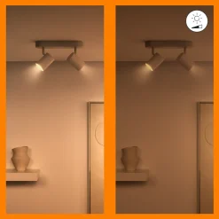 WiZ opbouwspot Imageo wit gekleurd licht 2xGU10 5W