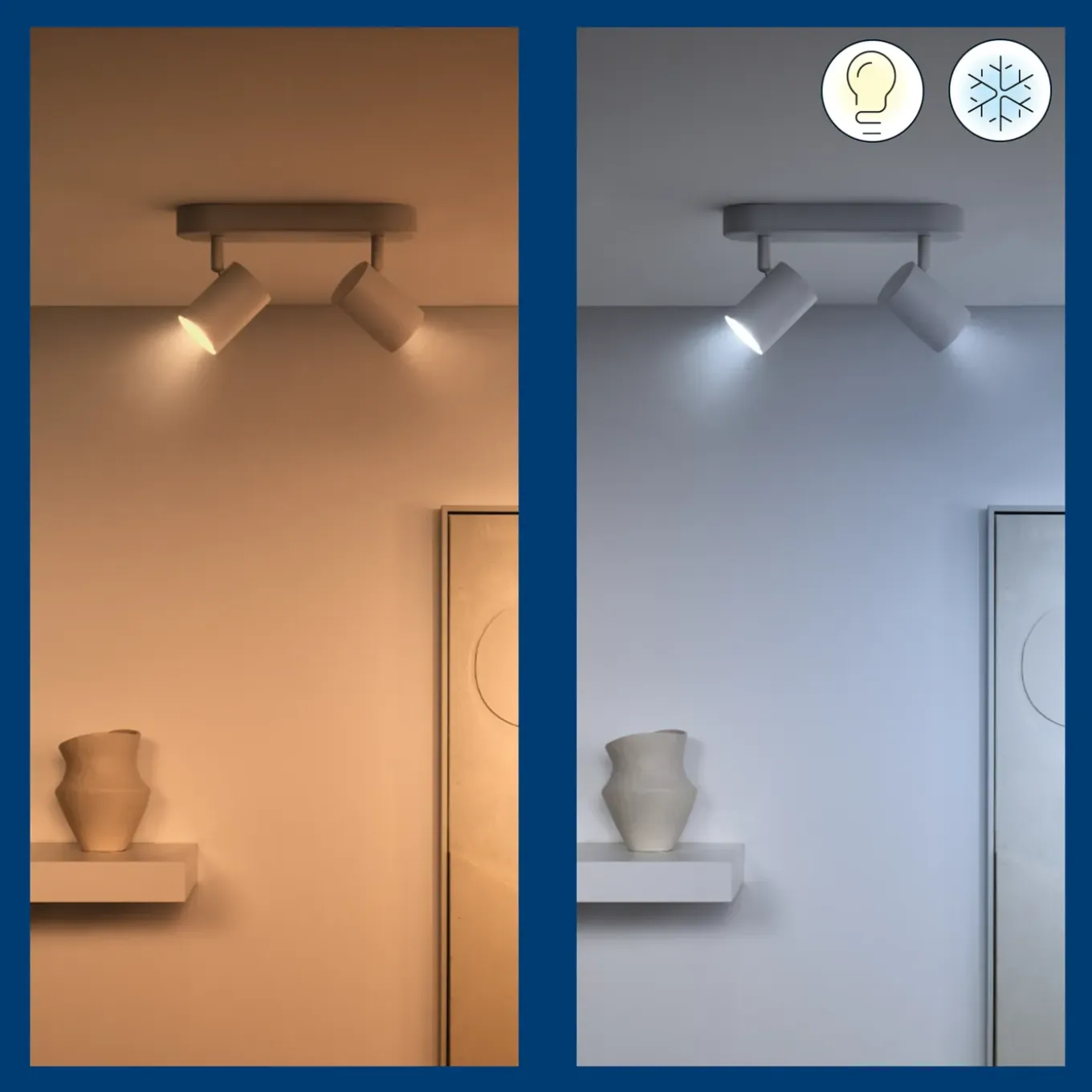 WiZ opbouwspot Imageo wit gekleurd licht 2xGU10 5W