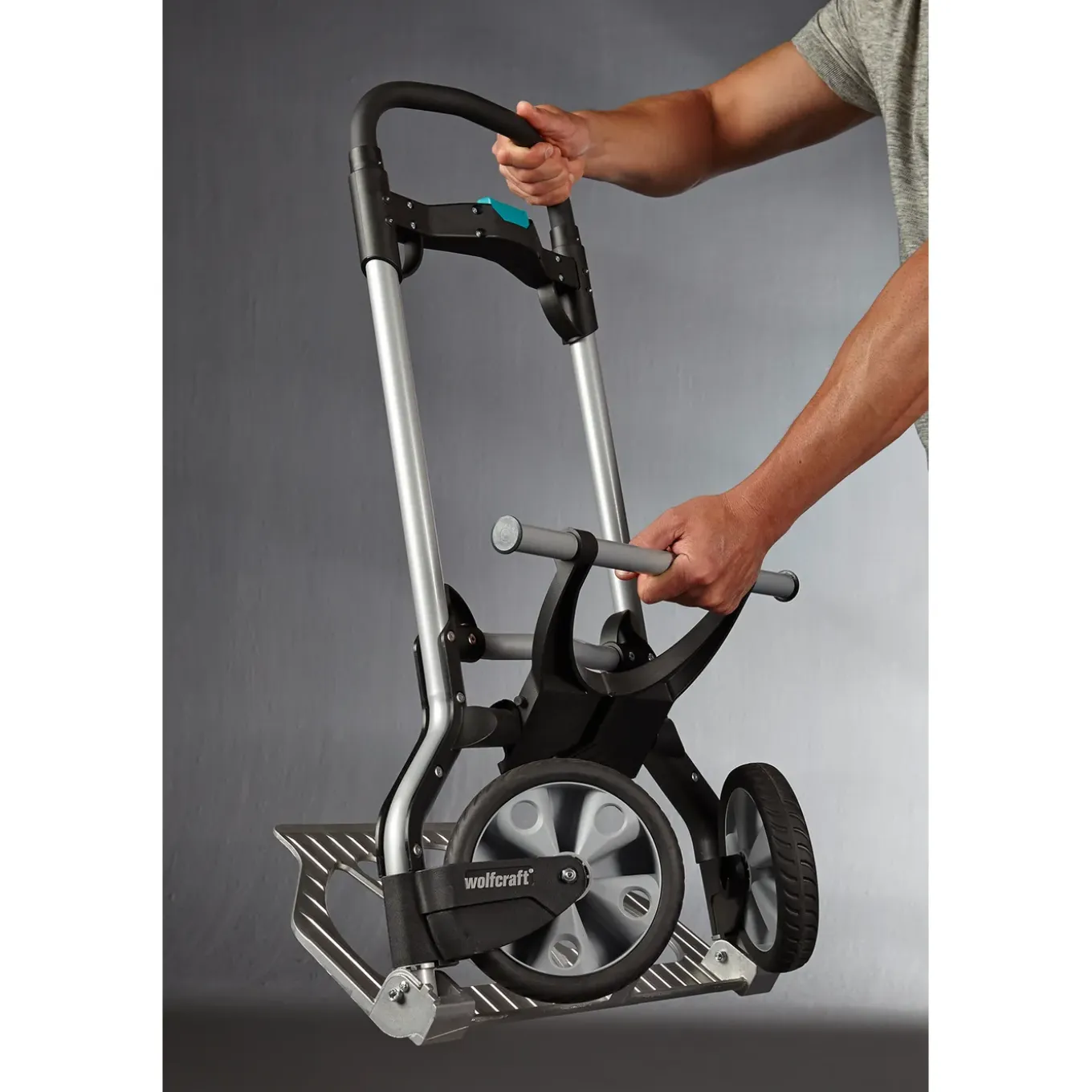 Wolfcraft Inklapbare steekwagen TS 850 - 54x110cm - 100kg - Aluminium - Trapfunctie