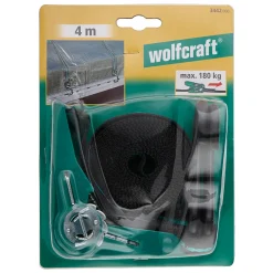 Wolfcraft Ratelsjorband met Haken - 4mx25mm - 180kg - 2 stuks