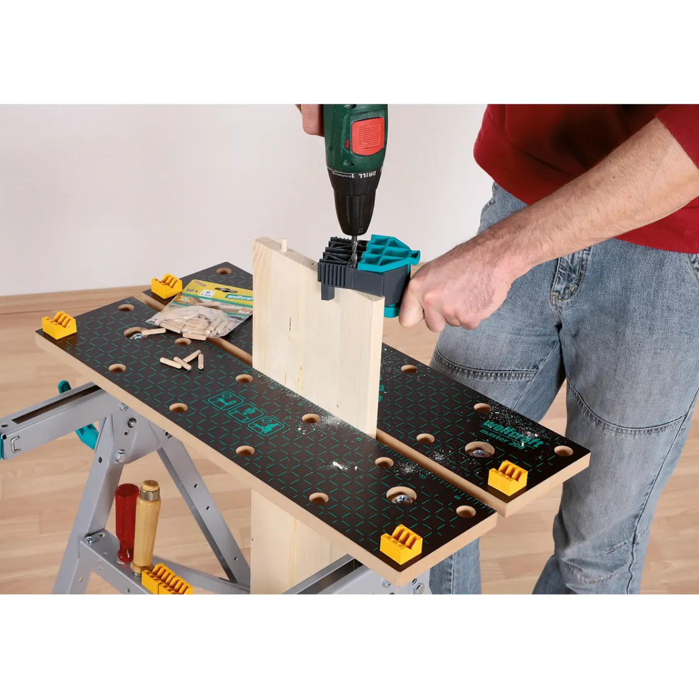 Wolfcraft universele werkbank Master 200 64,5x80x30cm