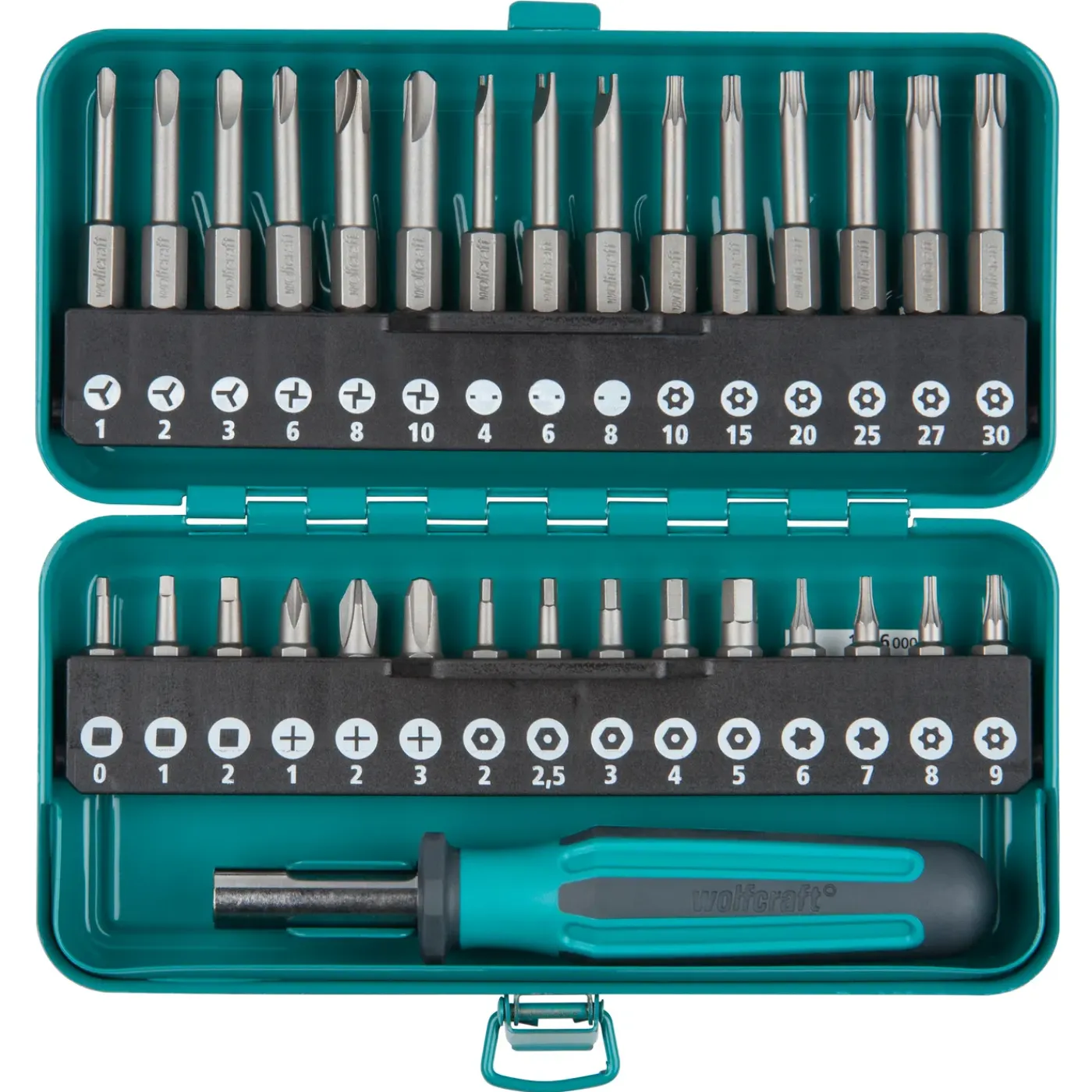 Wolfcraft Veiligheidsbitset - Torx/Phillips/inbus - 25/50mm - 31-delig