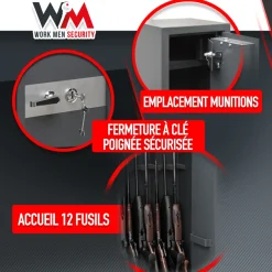 Work Men - Wapenkast 500x340x1450mm Met Binnenkluis - 12 Geweren - Workmen Security