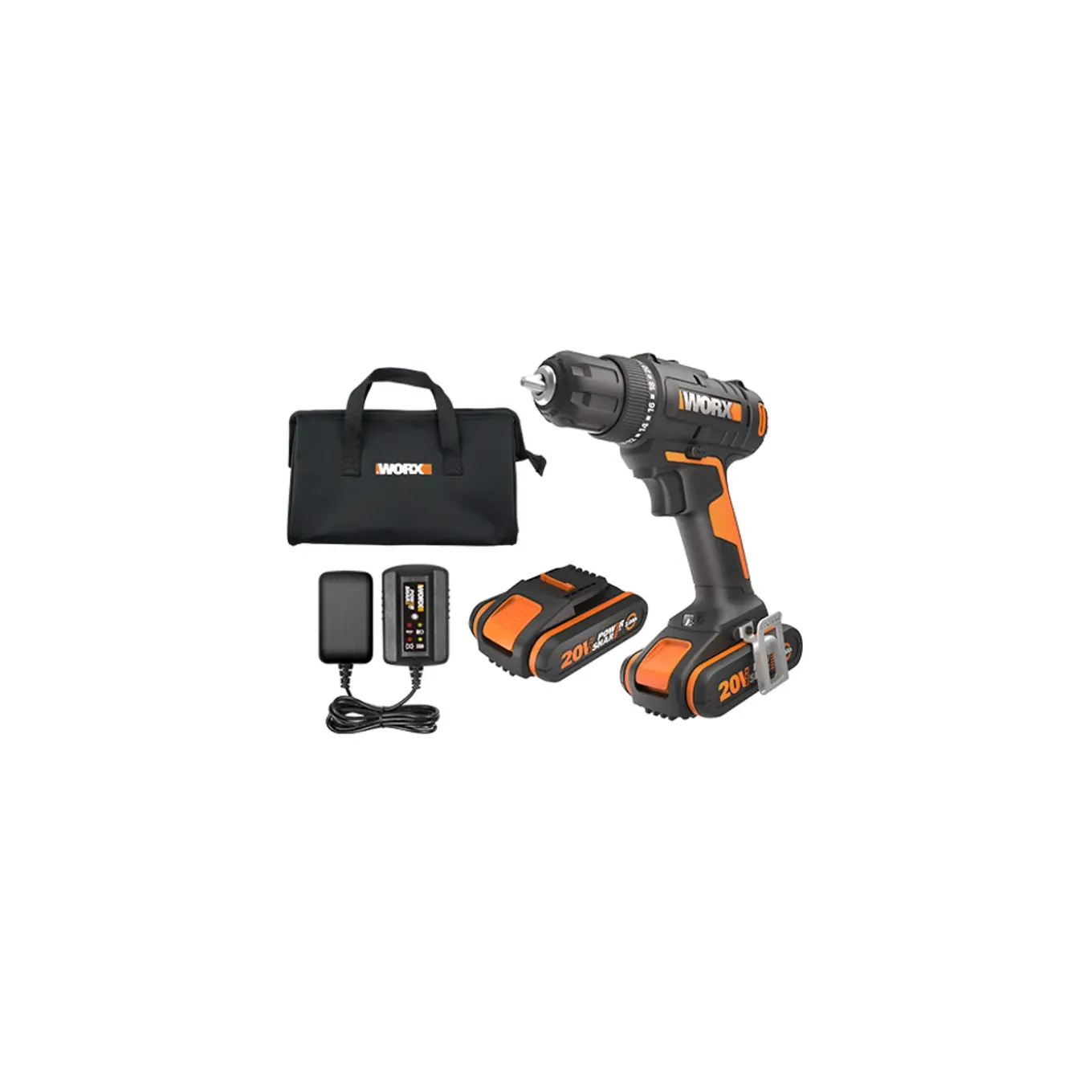 Worx Accuboormachine 20V - 20V - 2 accu's
