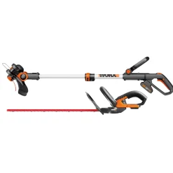 Worx accu grastrimmer WG163 + heggenschaar WG260E.9 20V (Inclusief accu + lader)