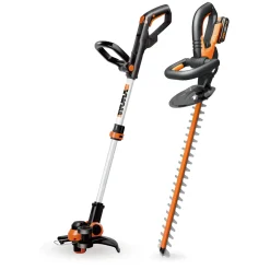 Worx accu grastrimmer WG163 + heggenschaar WG260E.9 20V (Inclusief accu + lader)