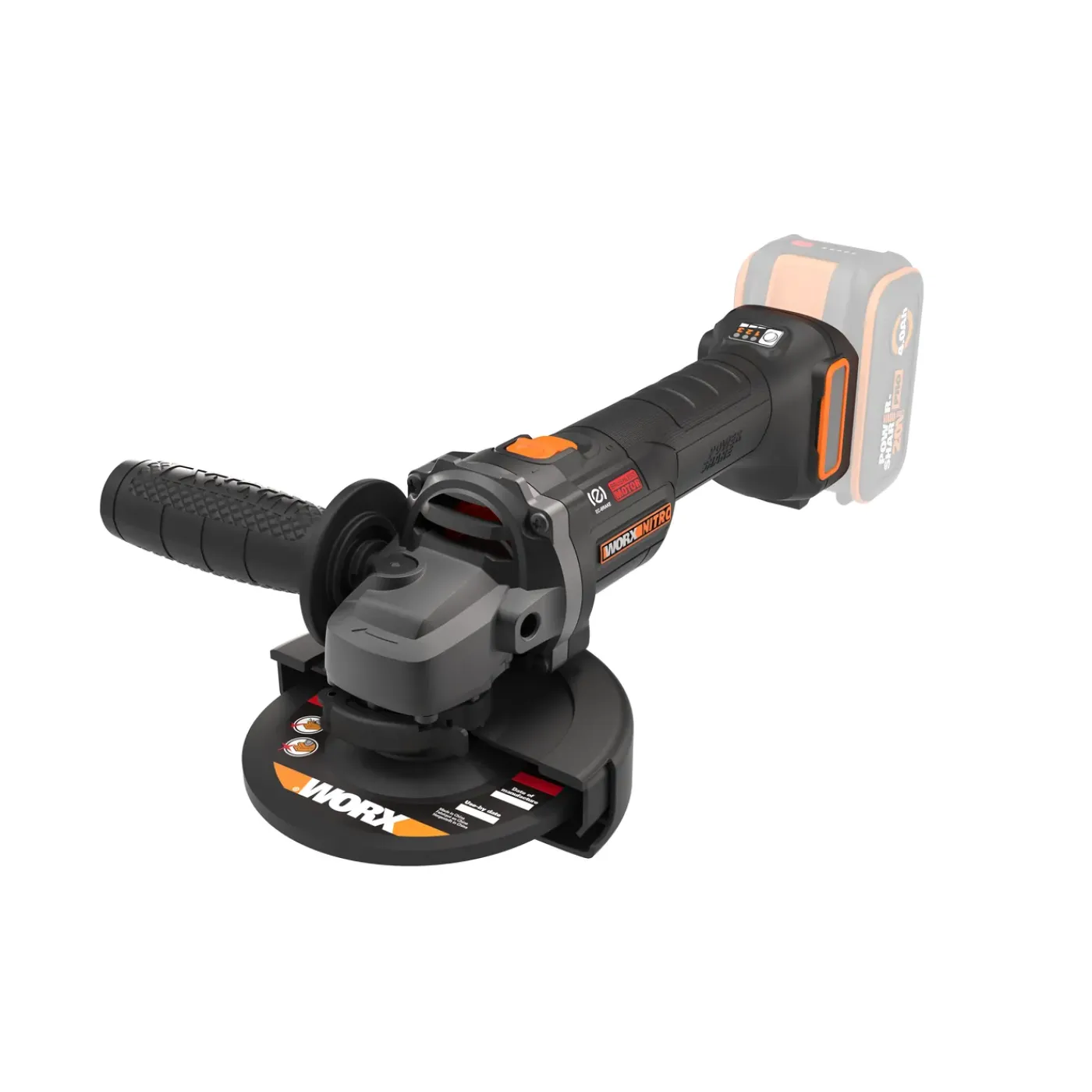 Worx Accu haakse slijper 20V 125 mm Brushless - (zonder accu)