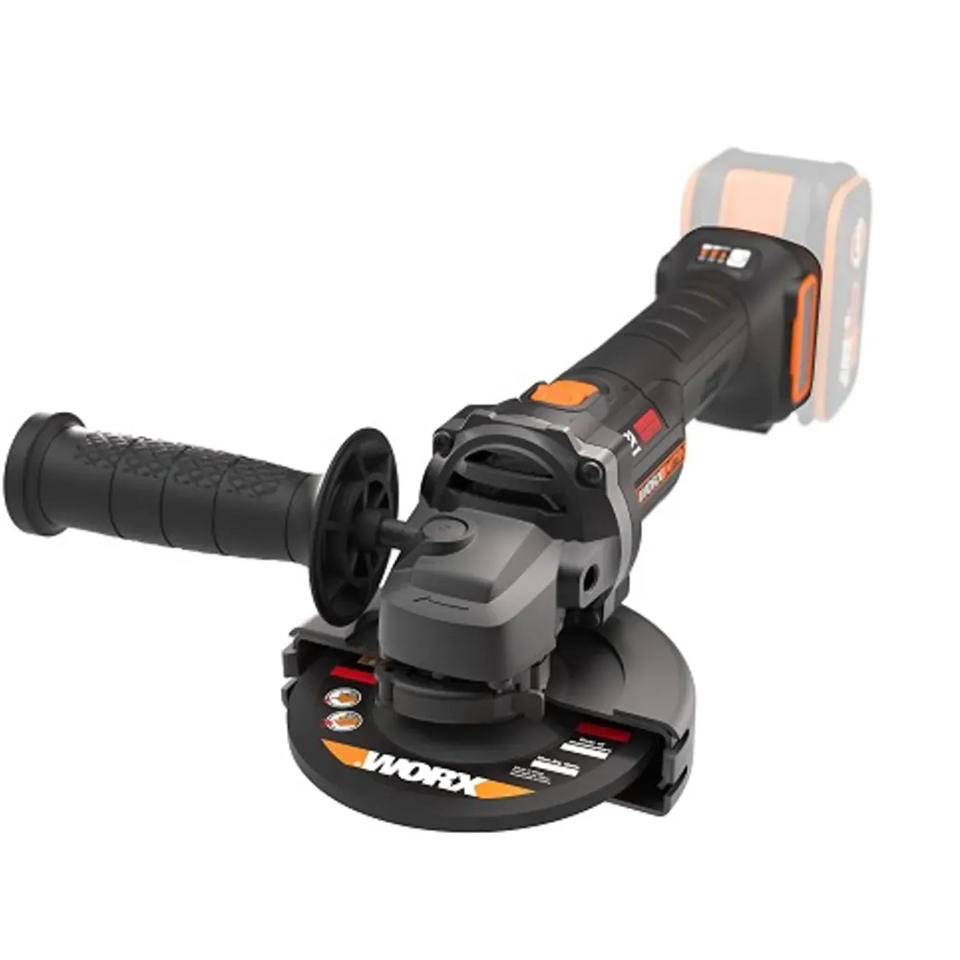 Worx Accu haakse slijper 20V 125 mm Brushless - (zonder accu)