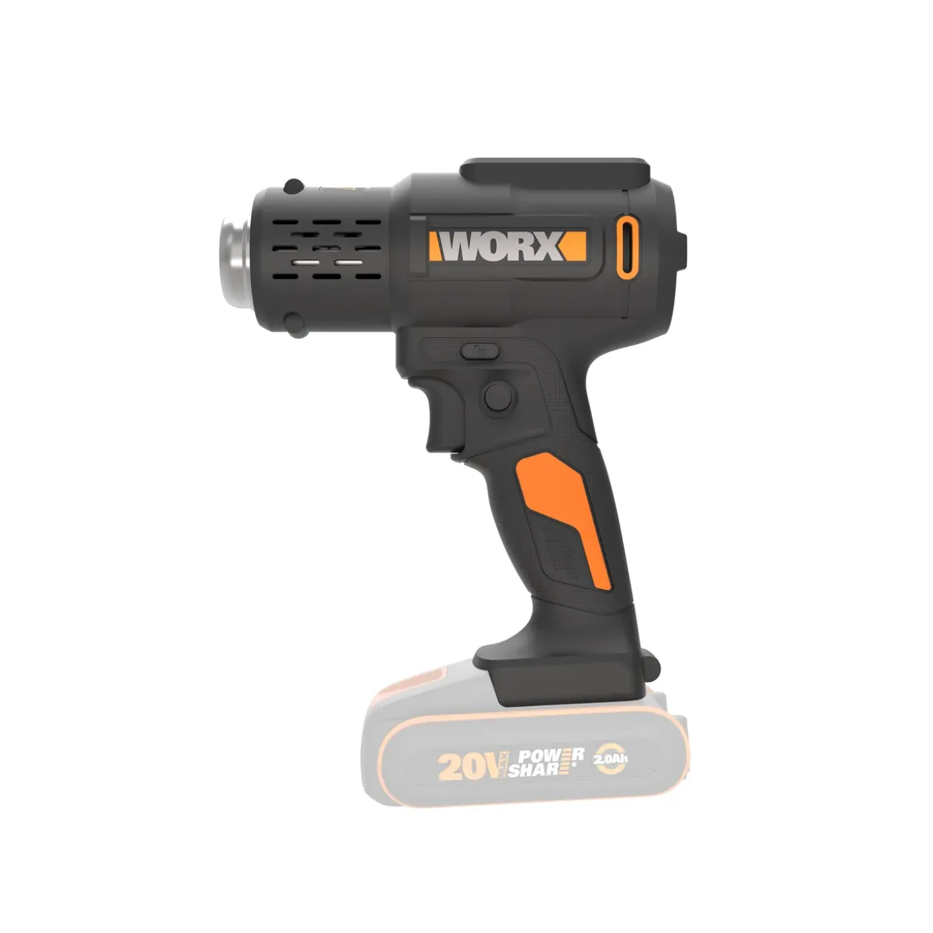 Worx Heteluchtpistool WX015.9 - Draadloos 20V - Max. 600°C - Instelbare Constante Temperatuur