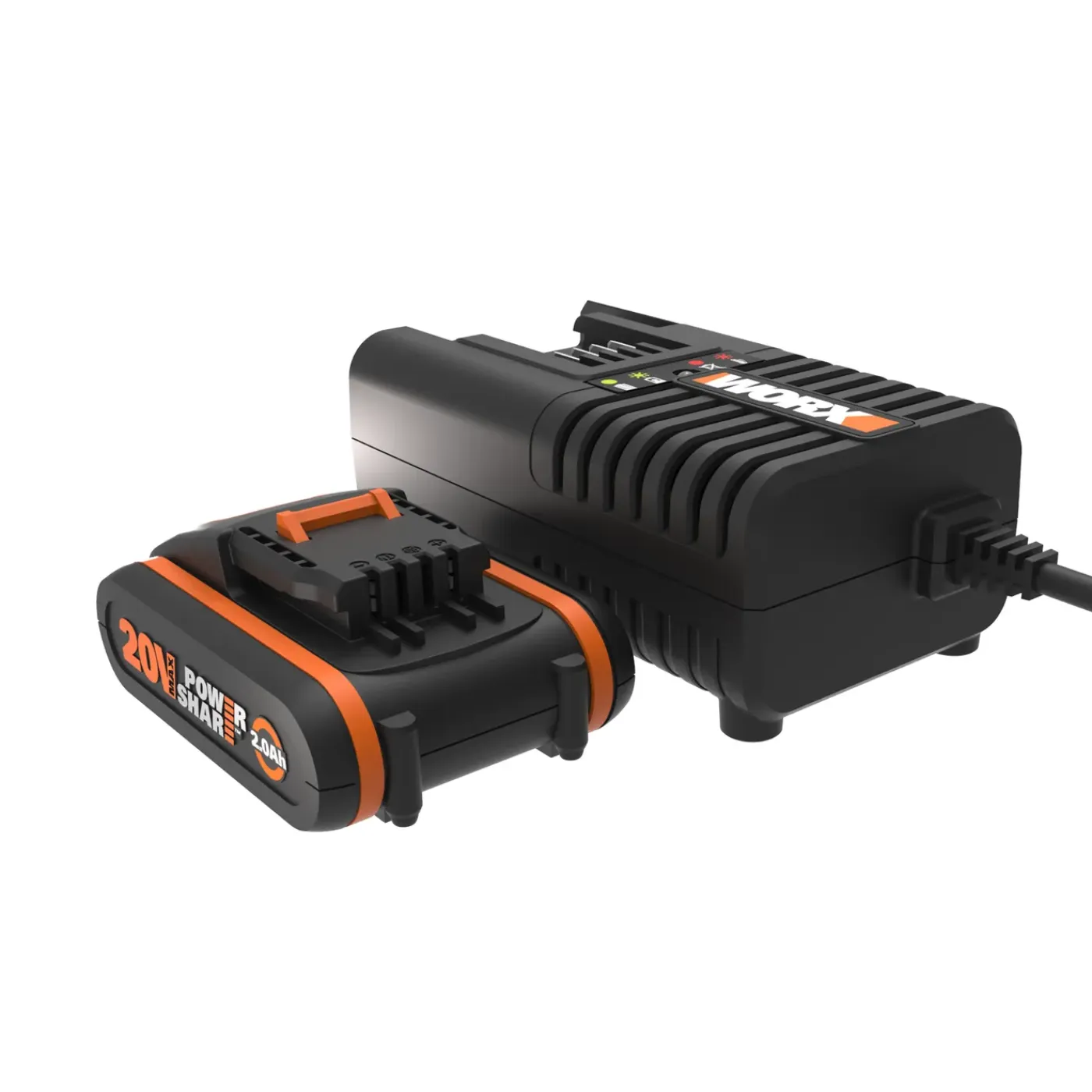 Worx Kit Batterij + Lader 20V WA3601 - Lithium-Ion - 20V MAX - 2,0Ah - voor elektrisch gereedschap