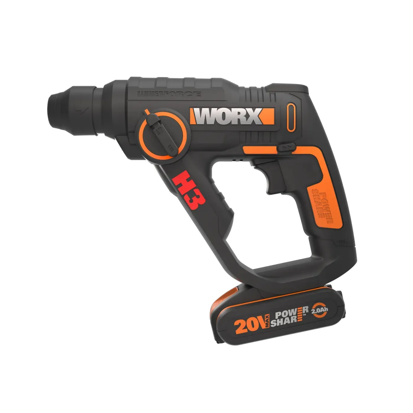 Worx - Klopboorhamer - WX390.9 - Accu - 20V - 1,2 J