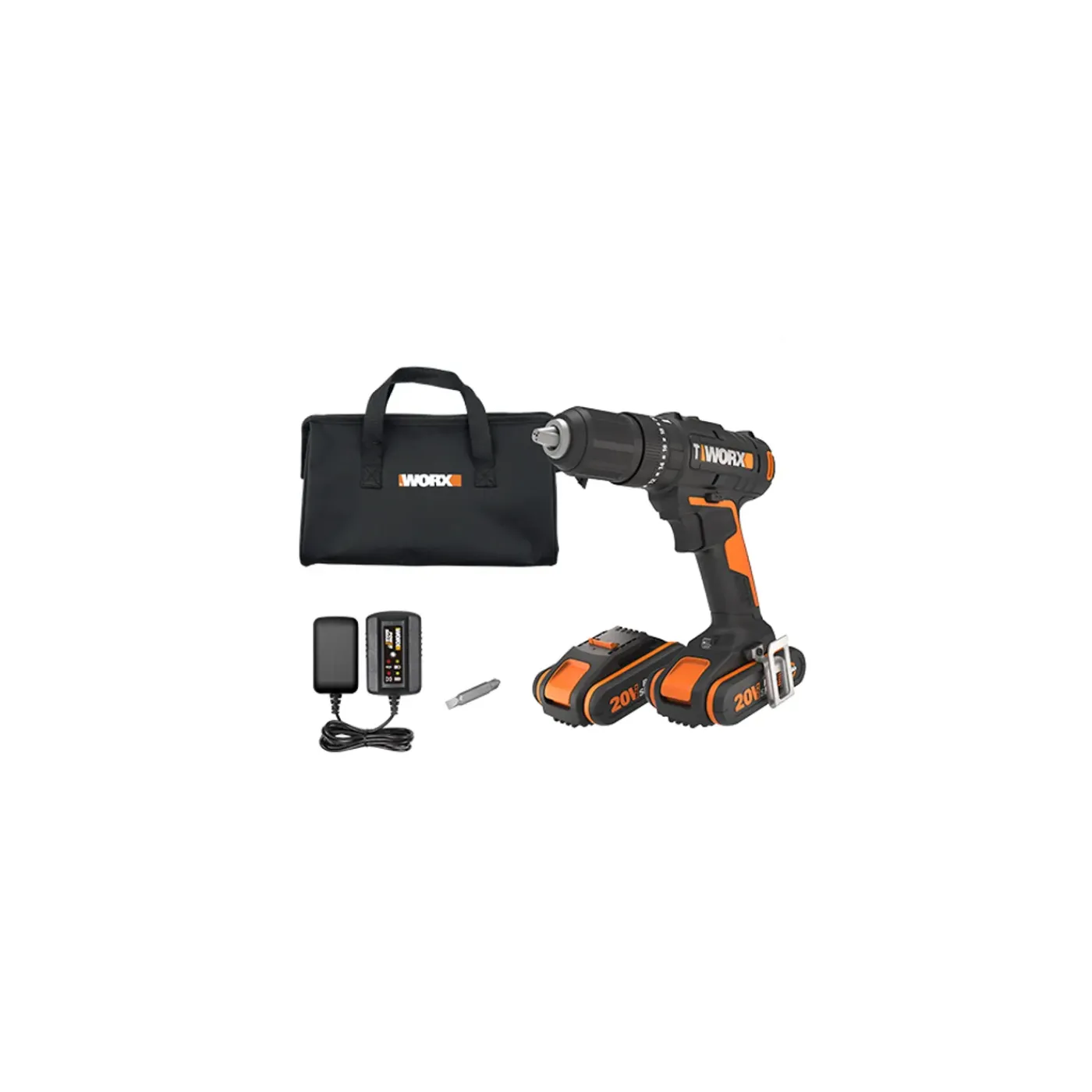 Worx Klopboormachine WX370.1 - 20V - 2x2,0Ah Accu - Snelspanboorhouder