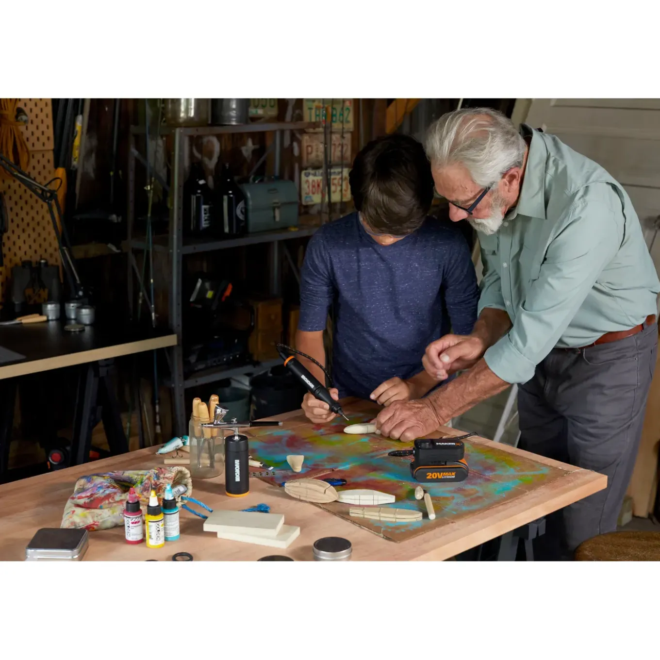 Worx roterende multitool MakerX WX739 20V - Met accu