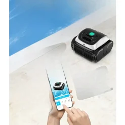 WYBOT - Draadloze Zwembadrobot - Osprey 800 - Wit - Autonomie 150 Min - 180 Micron - Pvc-borstel