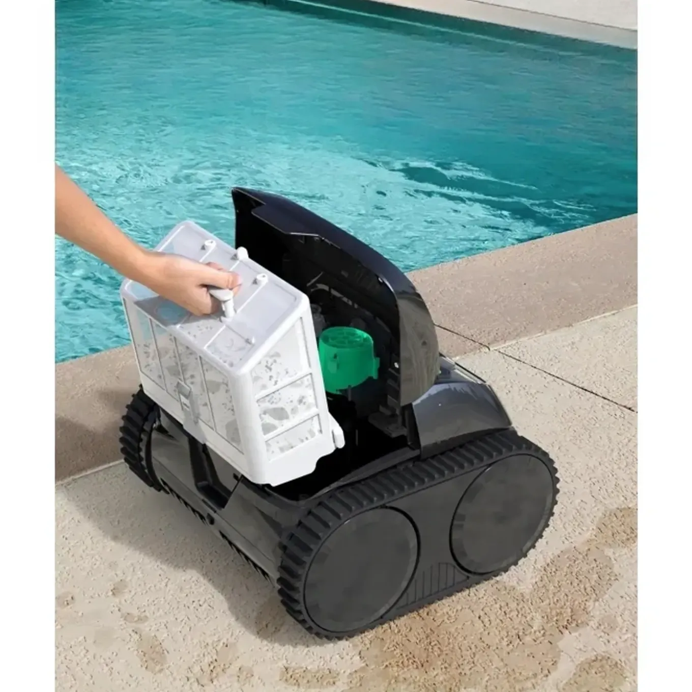 WYBOT - Draadloze Zwembadrobot - C1 - Zwart/grijs - Batterij 150 Min - 39x36x26 Cm