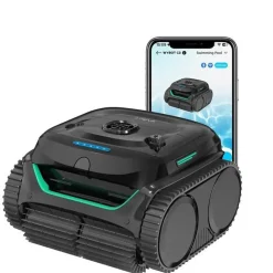 Wybot - Draadloze Zwembadrobot - C2 - Zwart - Dubbele Filtratie - Autonomie 180 Min - 36x36x24 Cm