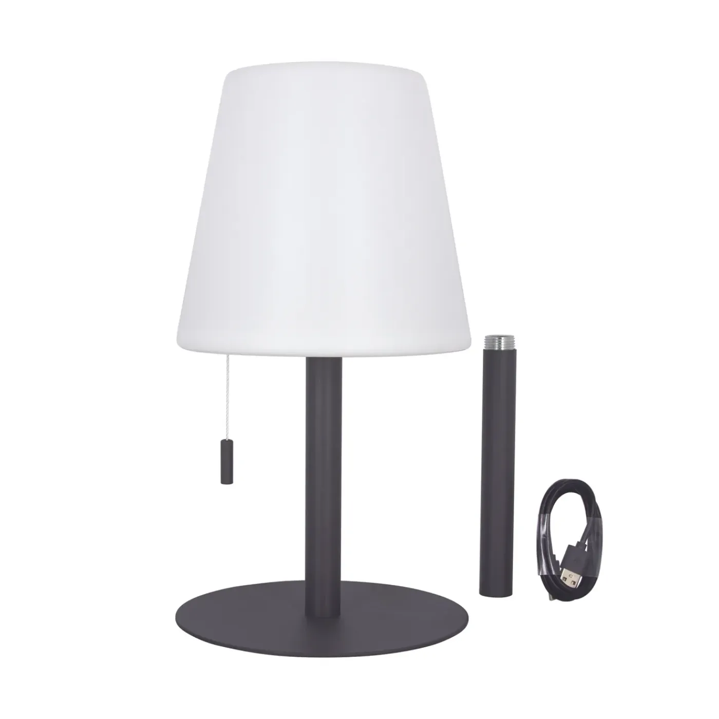 Xanlite draadloze tafellamp grijs ⌀16cm USB