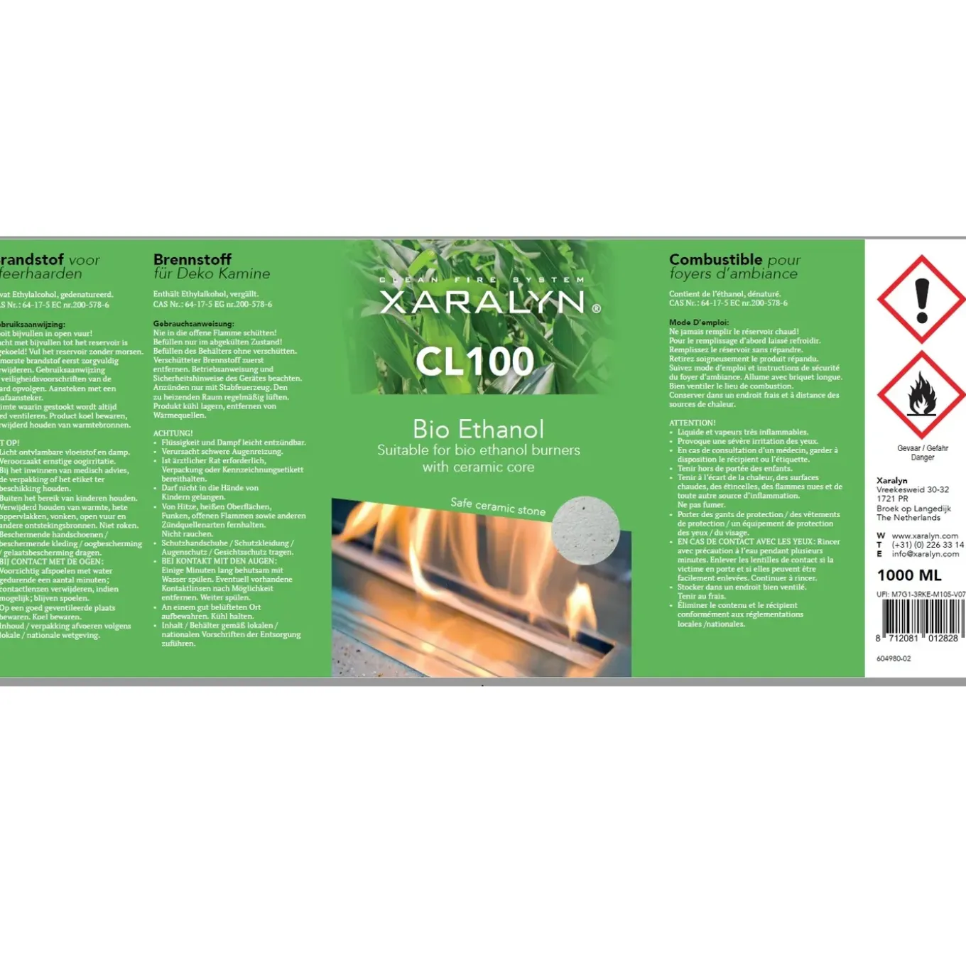 Xaralyn bio-ethanol CL 100 1L