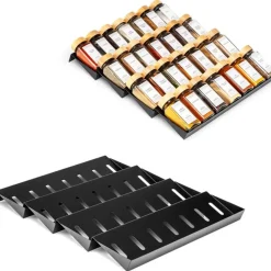 Xivada Kruidenrek Lade - Zwart - Aluminium - Kruiden Organizer Lade