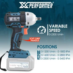 X-performer - 20v-slagmoersleutel ? 500 Nm Met Borstelloze Motor, Geleverd Zonder Accu En Oplader