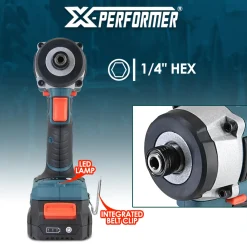 X-Performer - 20v-slagschroevendraaier ? 220 Nm Met Borstelloze Motor, Geleverd Zonder Accu En Oplad