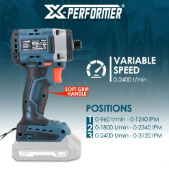 X-Performer - 20v-slagschroevendraaier ? 220 Nm Met Borstelloze Motor, Geleverd Zonder Accu En Oplad