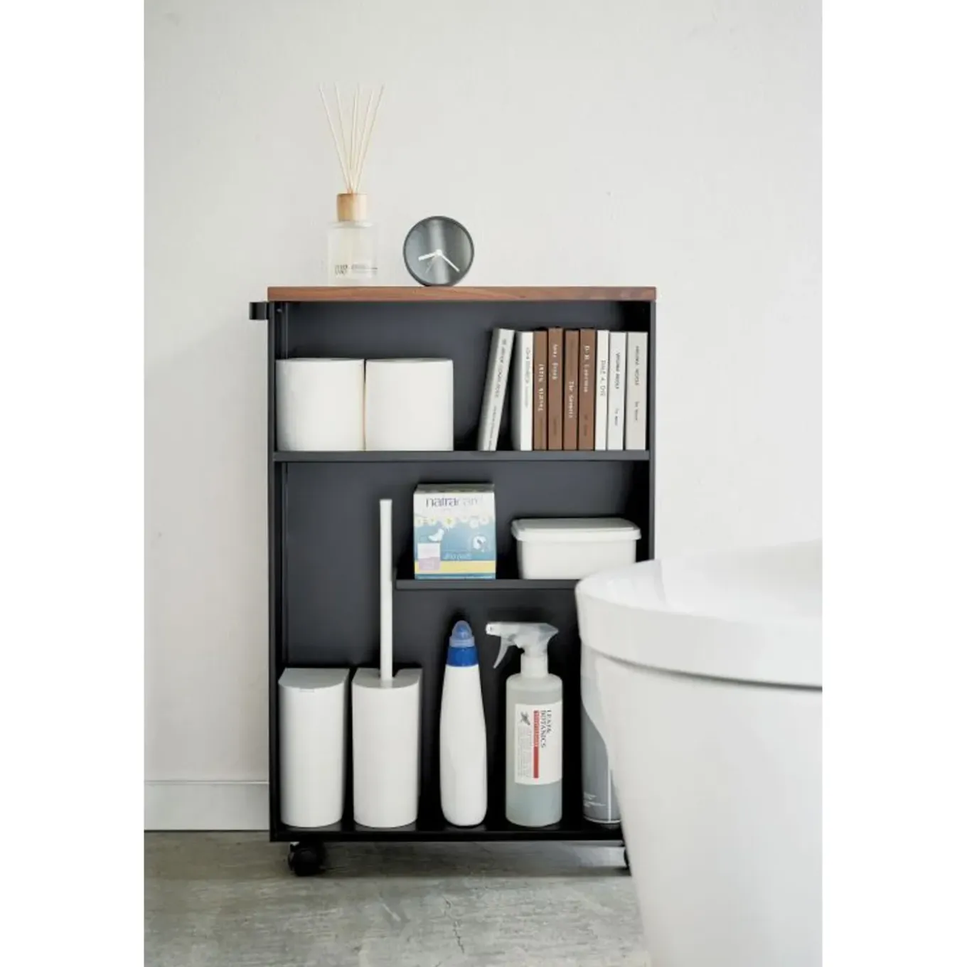 Yamazaki Tower Badkamertrolley - Zwart