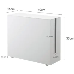 Yamazaki Tower Kabelbox Met Wielen - Wit
