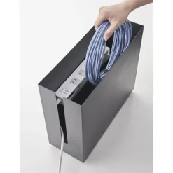 Yamazaki Tower Kabelbox Met Wielen - Zwart