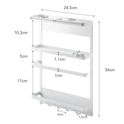 Yamazaki Tower Keukenrek Koelkast Magnetisch - Wit