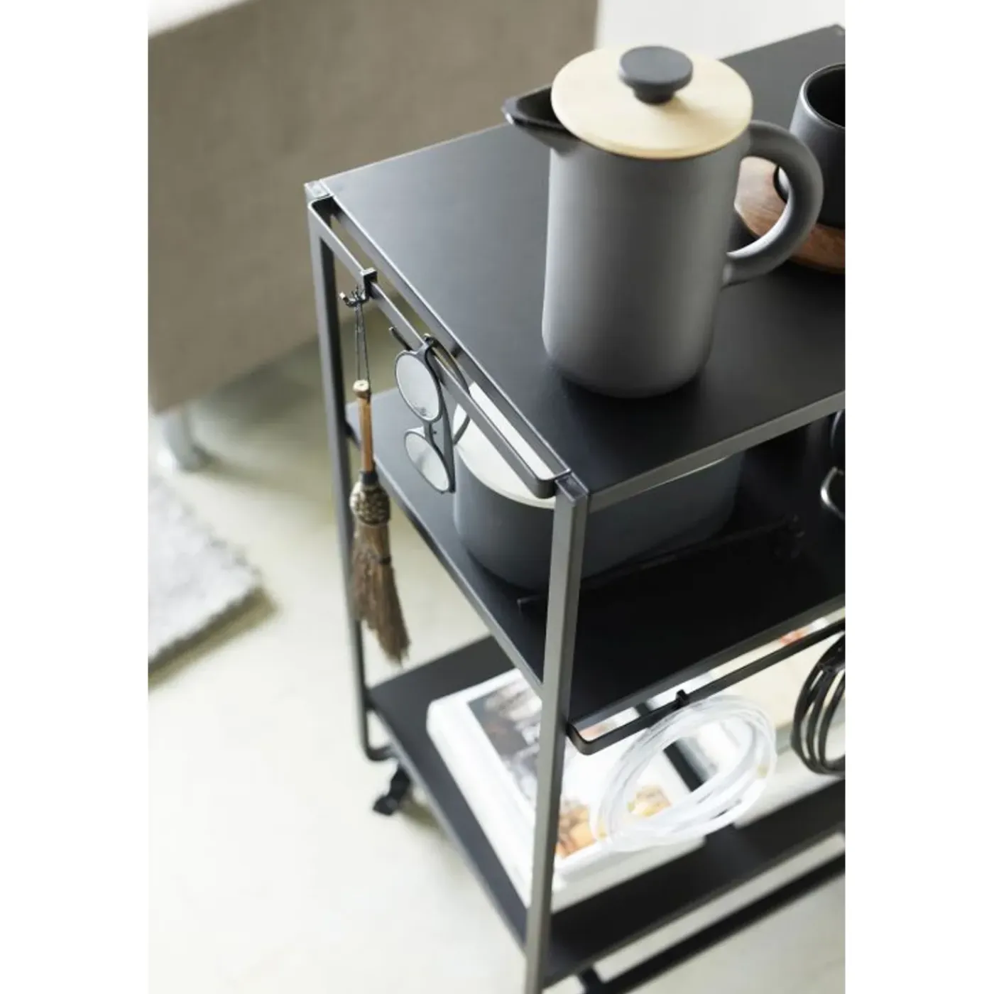 Yamazaki Tower Keukentrolley 3-laags - Zwart