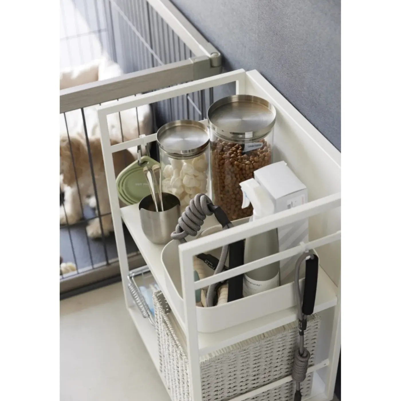 Yamazaki Tower Opbergtrolley 2-laags - Wit